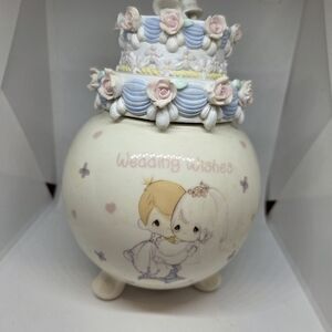 Precious Moments "Wedding Wishes" Ceramic Wishing Jar Item #4001576